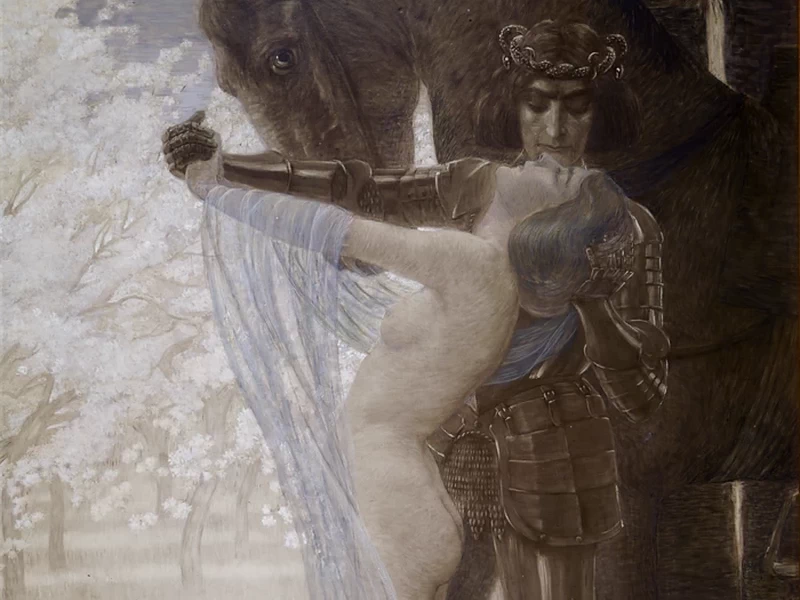 1864-Wilhelm List - Cavaliere e dama o Lancillotto e Ginevra